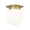 Z-Lite Calhoun Flush Mount, 1-Light, 9 In.W x 10.5 In.H, Heritage Brass/White Opal 7505F9-HBR - alternate 1